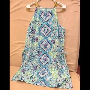 Lilly Pulitzer Pearl Romper in Blue Ibiza pattern